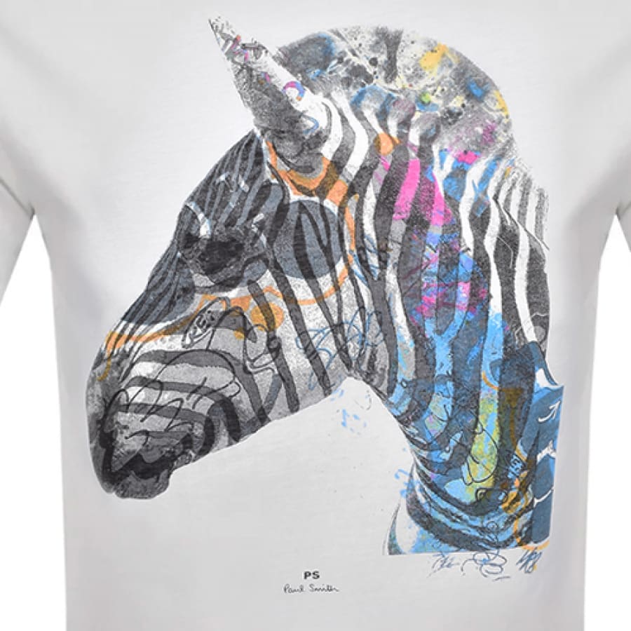 Alternative Image for ProductPS By Paul Smith Graffiti Zebra Logo T Shirt White3